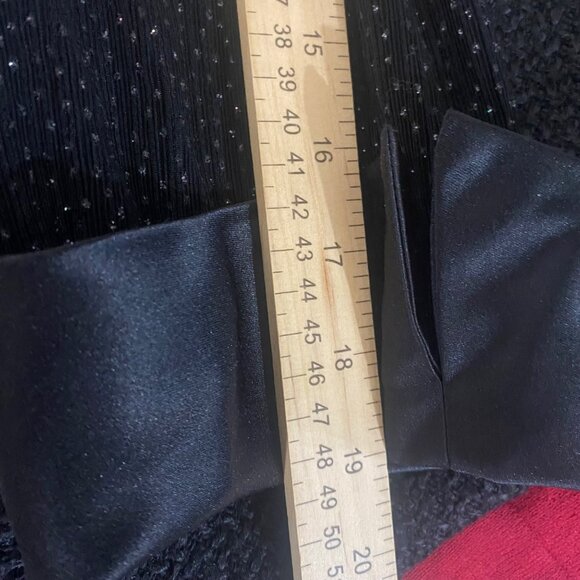 R&M Richards Two-Piece Blazer Top Set Womens Size 18 Black Sparkle Formal Party - Picture 11 of 13